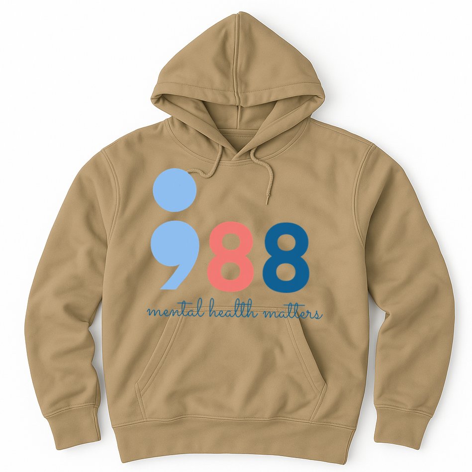 Mental Health Matters 988 Suicide Prevention Awareness Hoodie