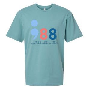 Mental Health Matters 988 Suicide Prevention Awareness Sueded Cloud Jersey T-Shirt