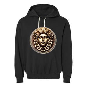 Medusa Head Myth Gorgon Snake Hair Greek Mythology Gift Garment-Dyed Fleece Hoodie