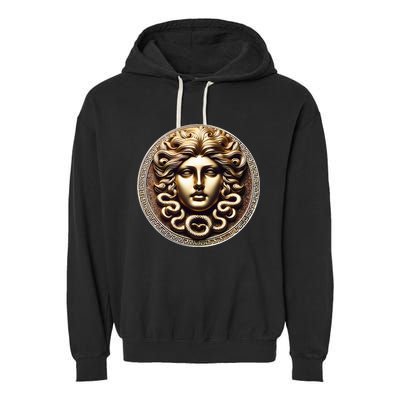 Medusa Head Myth Gorgon Snake Hair Greek Mythology Gift Garment-Dyed Fleece Hoodie