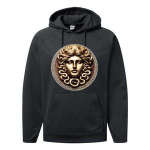 Medusa Head Myth Gorgon Snake Hair Greek Mythology Gift Performance Fleece Hoodie