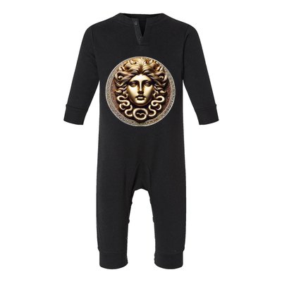 Medusa Head Myth Gorgon Snake Hair Greek Mythology Gift Infant Fleece One Piece