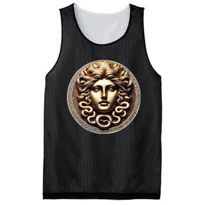 Medusa Head Myth Gorgon Snake Hair Greek Mythology Gift Mesh Reversible Basketball Jersey Tank