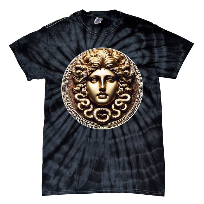 Medusa Head Myth Gorgon Snake Hair Greek Mythology Gift Tie-Dye T-Shirt