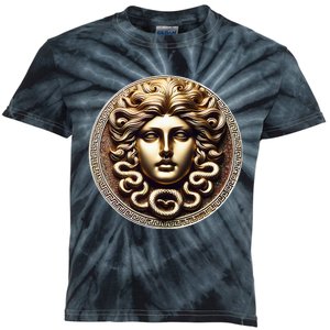 Medusa Head Myth Gorgon Snake Hair Greek Mythology Gift Kids Tie-Dye T-Shirt