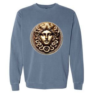 Medusa Head Myth Gorgon Snake Hair Greek Mythology Gift Garment-Dyed Sweatshirt