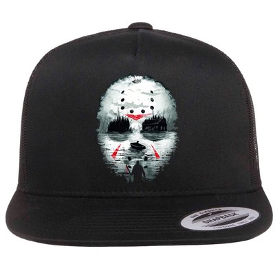 Mask Horror Movie Character Camp Cook Killer Halloween Flat Bill Trucker Hat