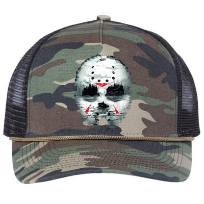 Mask Horror Movie Character Camp Cook Killer Halloween Retro Rope Trucker Hat Cap