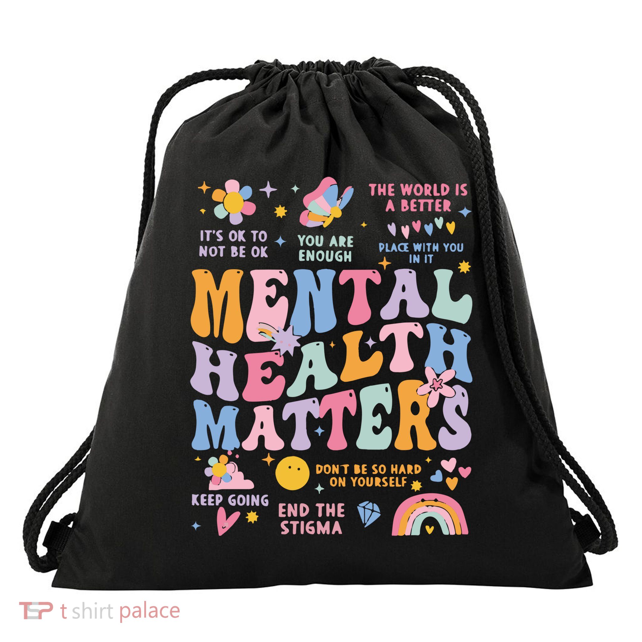 Mental Health Matters Drawstring Bag