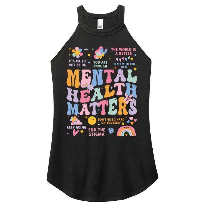 Mental Health Matters Women's Perfect Tri Rocker Tank