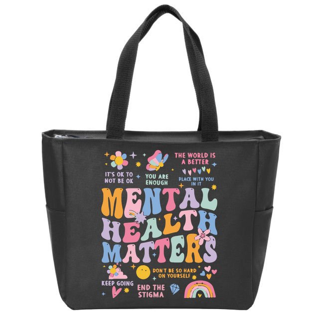 Mental Health Matters Zip Tote Bag