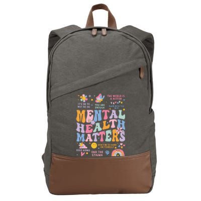 Mental Health Matters Cotton Canvas Backpack