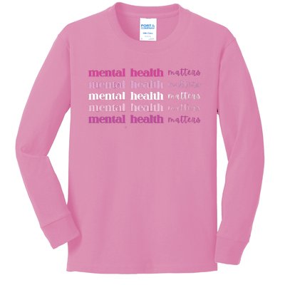 Mental Health Matter Kids Long Sleeve Shirt