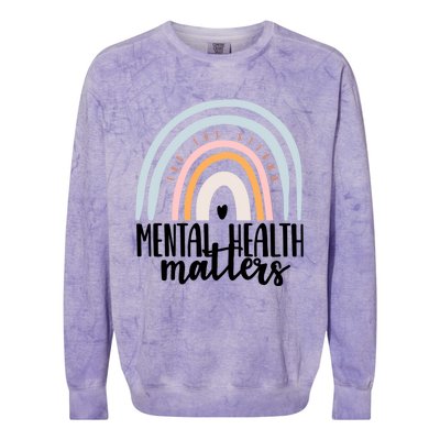 Mental Health Matters Gift End The Stigma Tal Illness Gift Colorblast Crewneck Sweatshirt