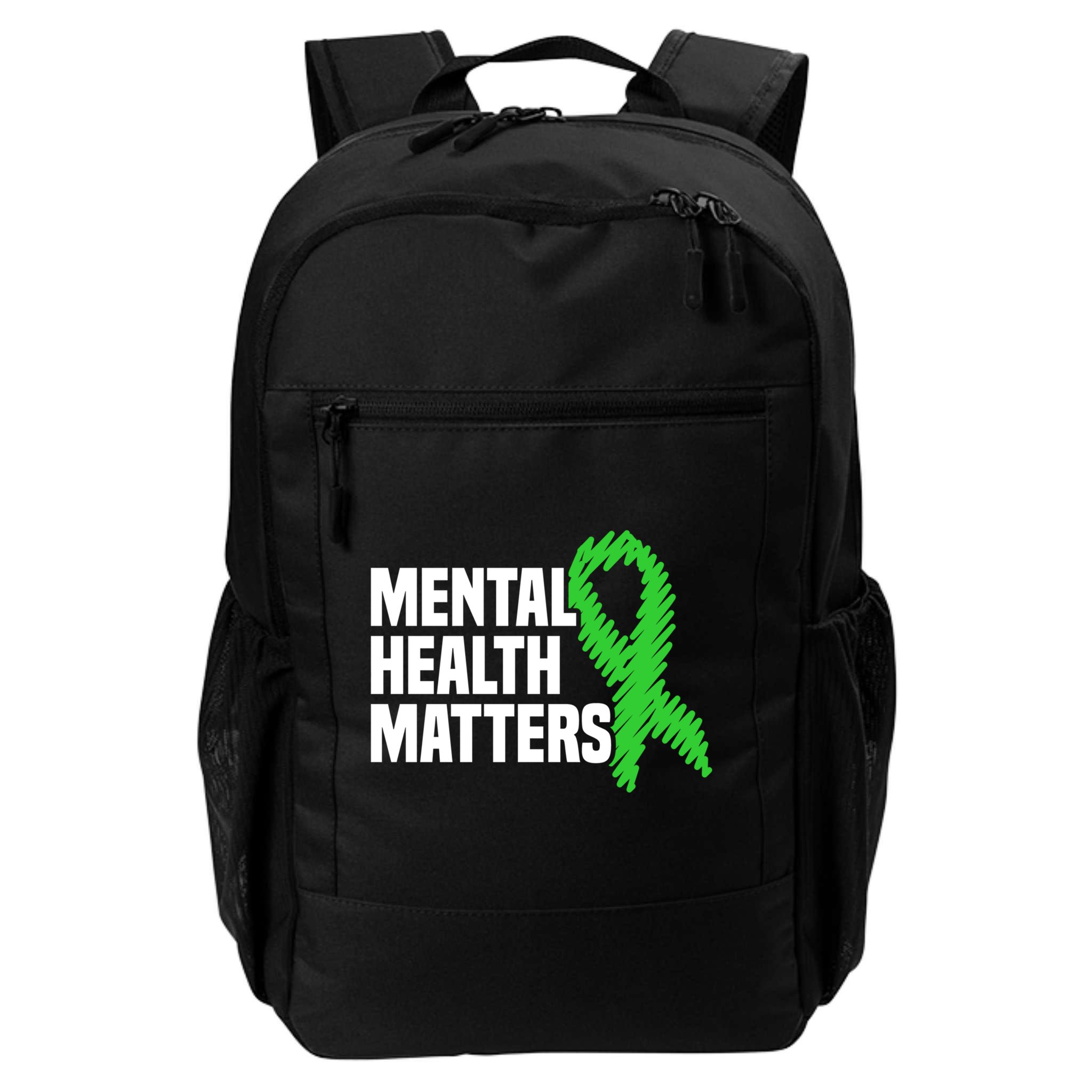 Mental Health Matters Green Ribbon Tal Health Awareness Great Gift Backpack