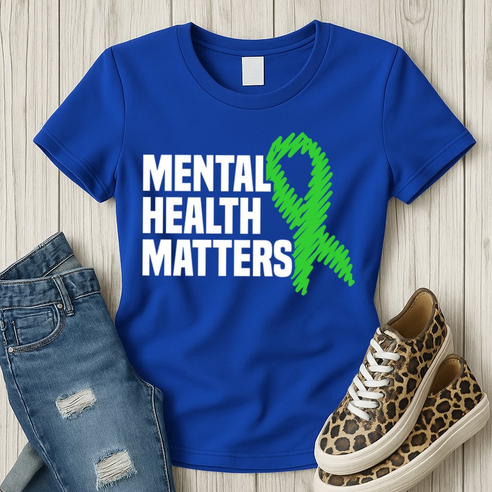 Mental Health Matters Green Ribbon Tal Health Awareness Great Gift Womens T-Shirt