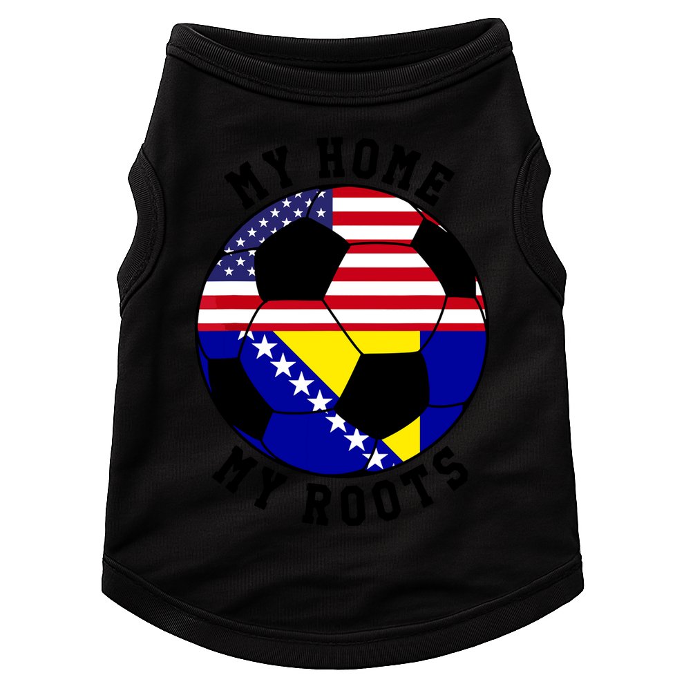 My Home My Roots Bosnia Flag Soccer Doggie Tank