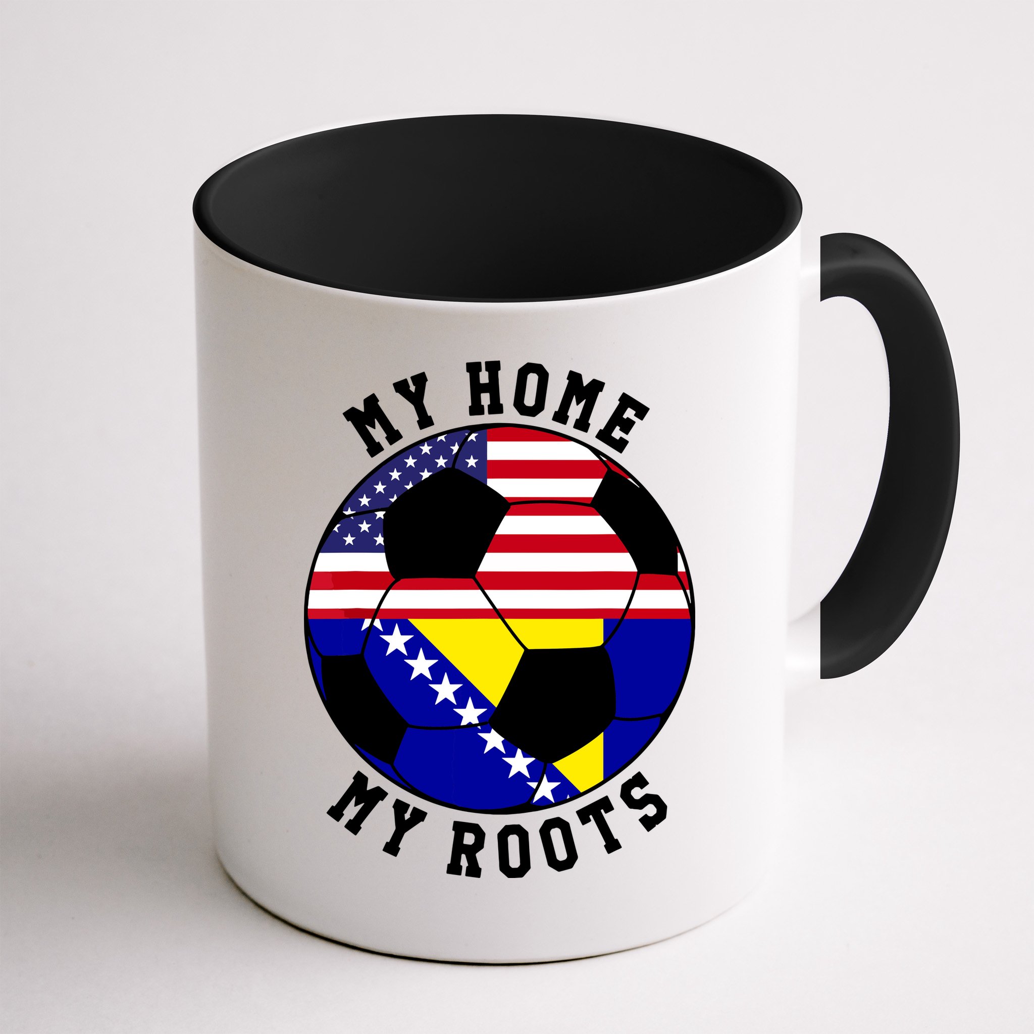 My Home My Roots Bosnia Flag Soccer Mug