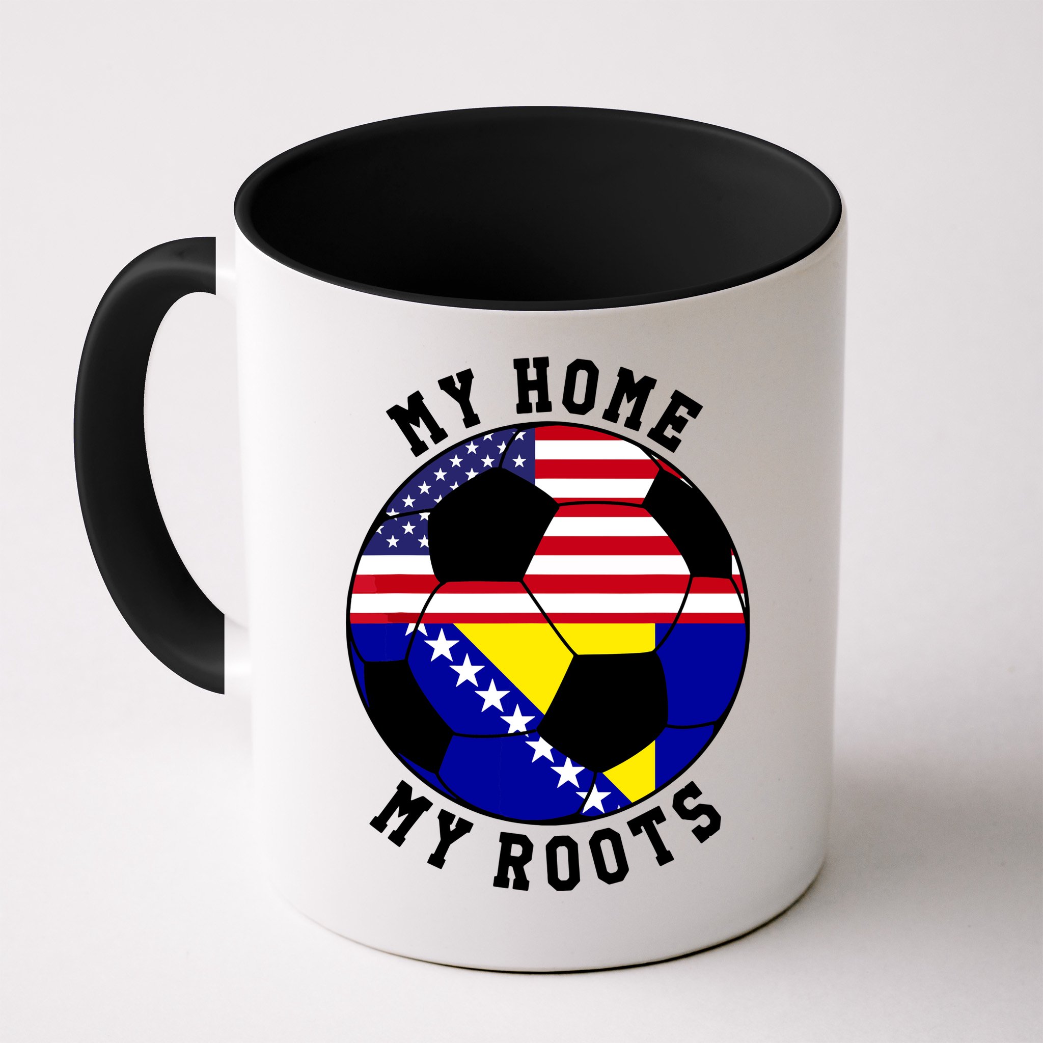 My Home My Roots Bosnia Flag Soccer Mug