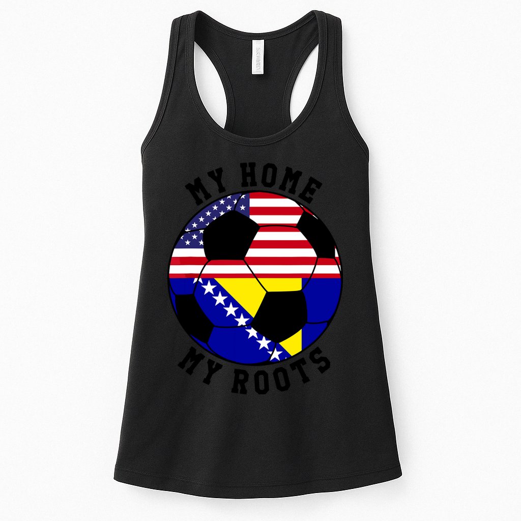 My Home My Roots Bosnia Flag Soccer Womens Tank Top