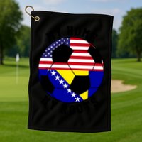 My Home My Roots Bosnia Flag Soccer Golf Towel