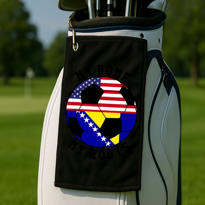 My Home My Roots Bosnia Flag Soccer Golf Towel