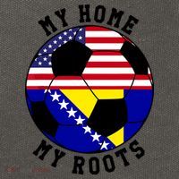My Home My Roots Bosnia Flag Soccer Cotton Canvas Backpack