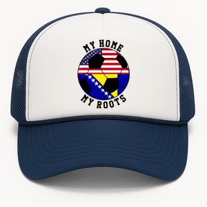 My Home My Roots Bosnia Flag Soccer Trucker Hat