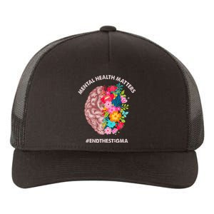 Mental Health Matters Awareness Month End The Stigma Yupoong Adult 5-Panel Trucker Hat