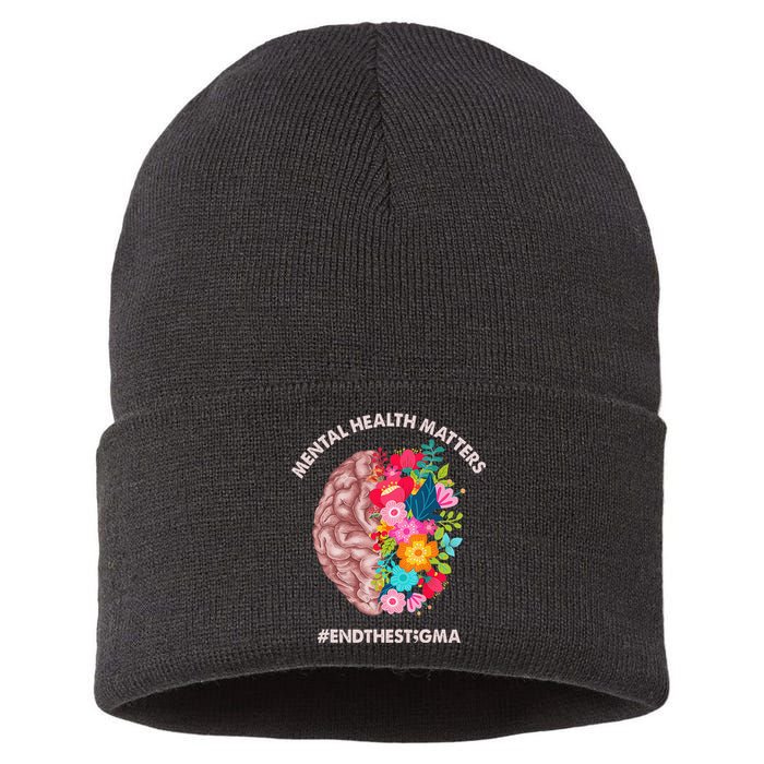 Mental Health Matters Awareness Month End The Stigma Sustainable Knit Beanie