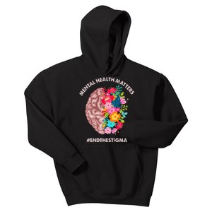 Mental Health Matters Awareness Month End The Stigma Kids Hoodie