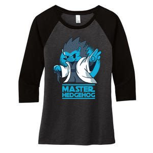 Master Hedgehog Women's Tri-Blend 3/4-Sleeve Raglan Shirt