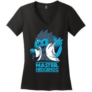 Master Hedgehog Women's V-Neck T-Shirt