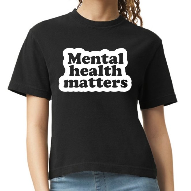 Mental Health Matters Awareness Comfort Colors Boxy T-Shirt