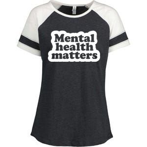 Mental Health Matters Awareness Enza Ladies Jersey Colorblock Tee