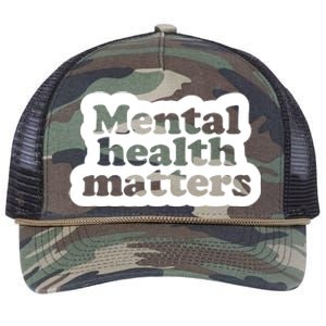 Mental Health Matters Awareness Retro Rope Trucker Hat Cap