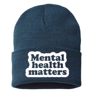 Mental Health Matters Awareness Sustainable Knit Beanie