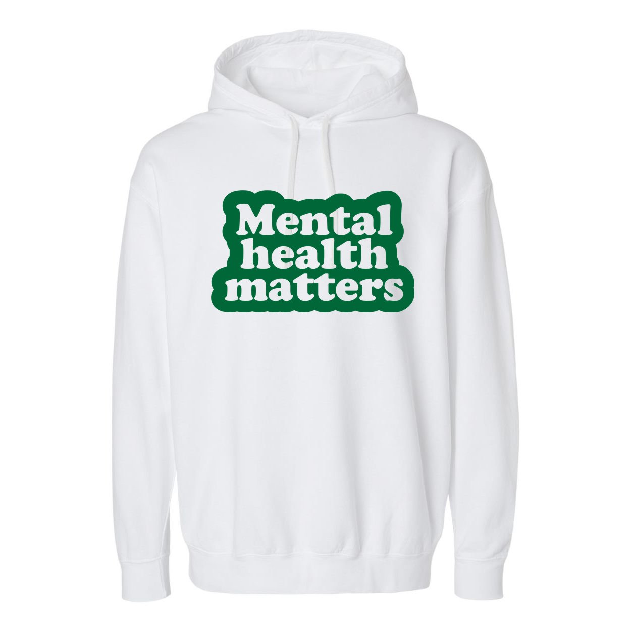 Mental Health Matters Awareness Garment-Dyed Fleece Hoodie