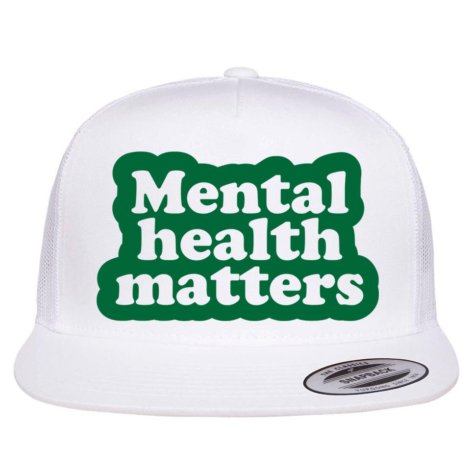 Mental Health Matters Awareness Flat Bill Trucker Hat
