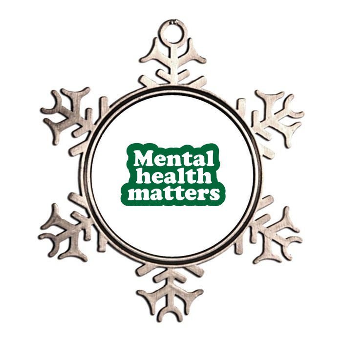 Mental Health Matters Awareness Metallic Star Ornament