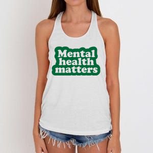 Mental Health Matters Awareness Women's Knotted Racerback Tank