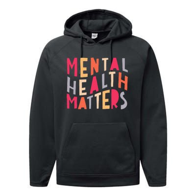 Mental Health Matters Human Brain Illness Awareness Support Performance Fleece Hoodie