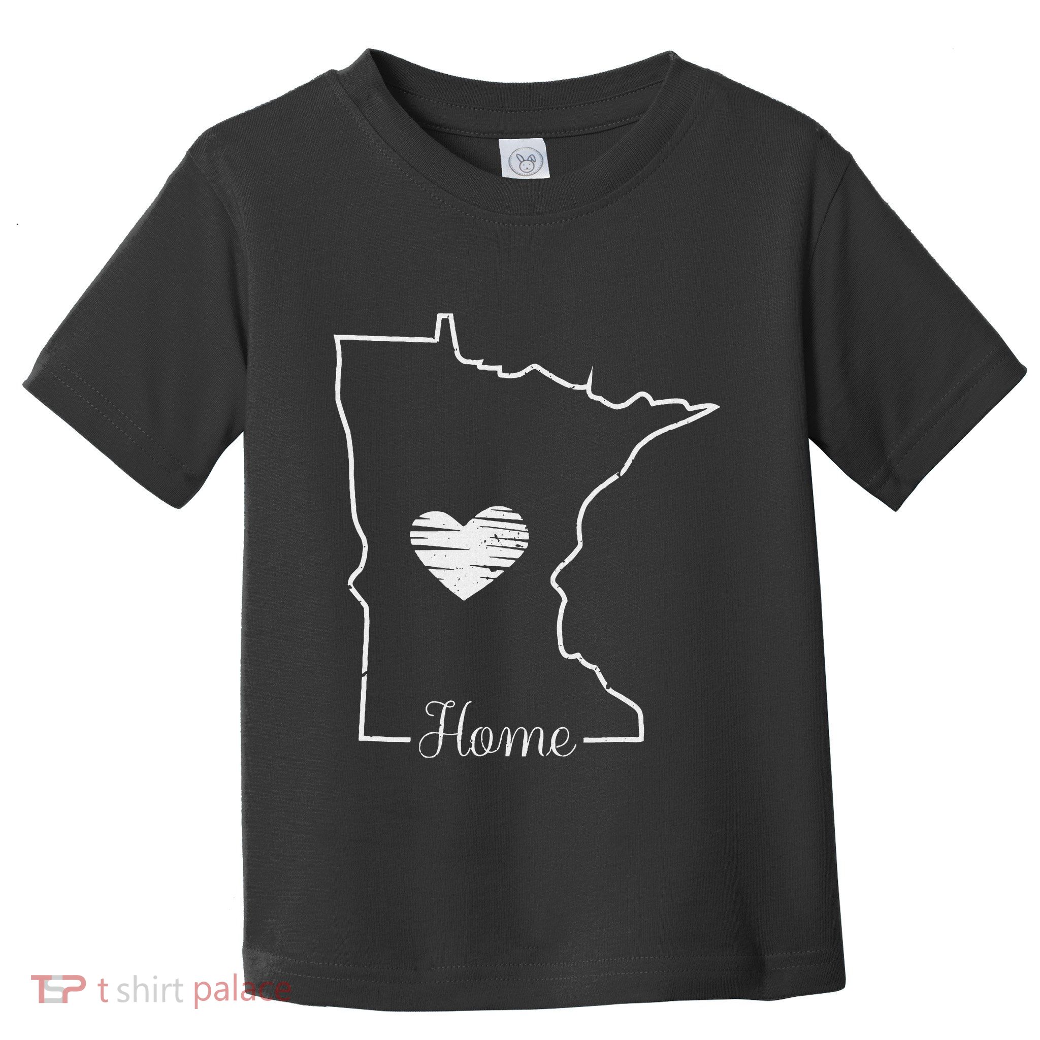 Minnesota Home Mn Graphic Map With Heart Toddler T-Shirt