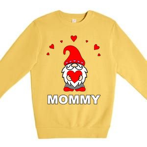 Mommy Happy MotherS Day Mom Gift Mothers Gnome Cute Elf Great Gift Premium Crewneck Sweatshirt