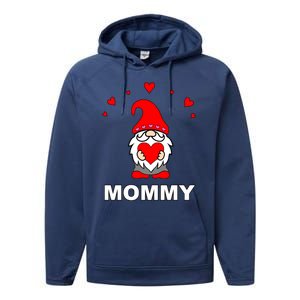 Mommy Happy MotherS Day Mom Gift Mothers Gnome Cute Elf Great Gift Performance Fleece Hoodie