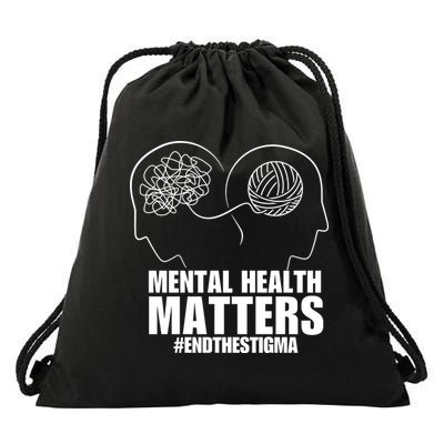 Mental Health Matters End The Stigma Drawstring Bag