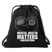 Mental Health Matters End The Stigma Drawstring Bag