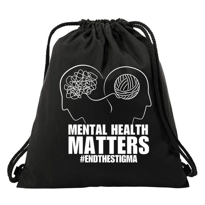 Mental Health Matters End The Stigma Drawstring Bag