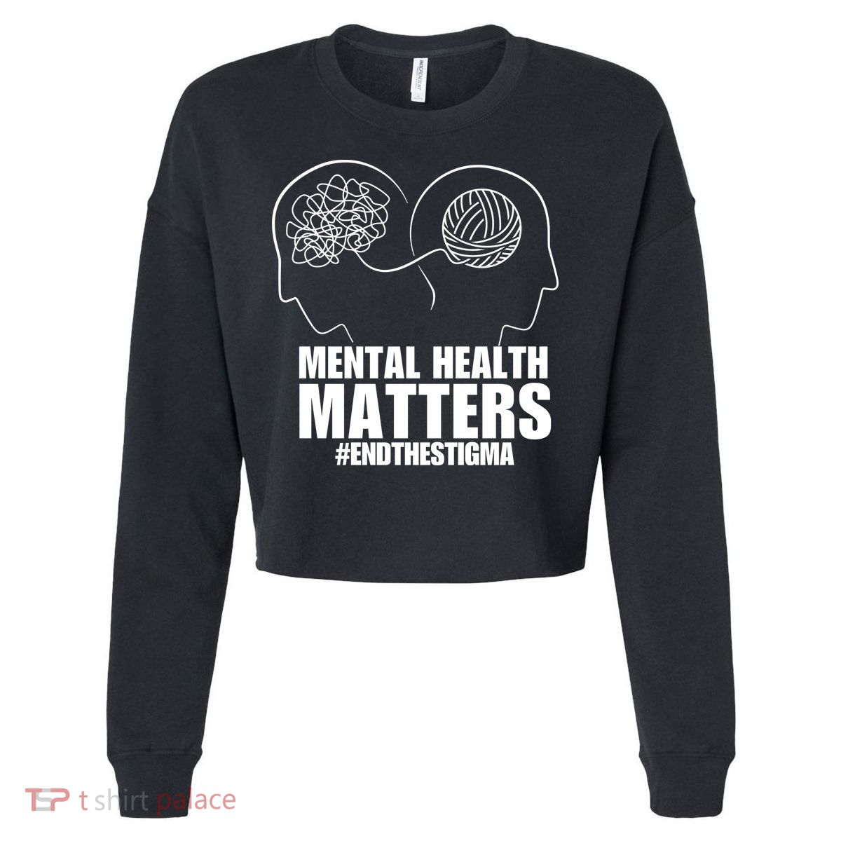 Mental Health Matters End The Stigma Cropped Pullover Crew