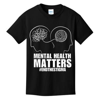 Mental Health Matters End The Stigma Kids T-Shirt